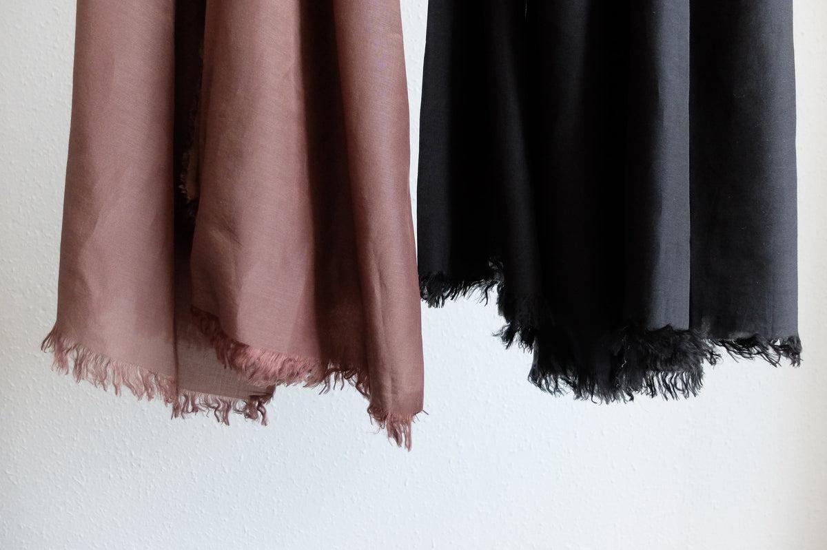 enrica cottonsilk scarf｜coffeechocolate
