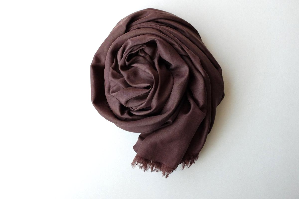 enrica cottonsilk scarf｜coffeechocolate