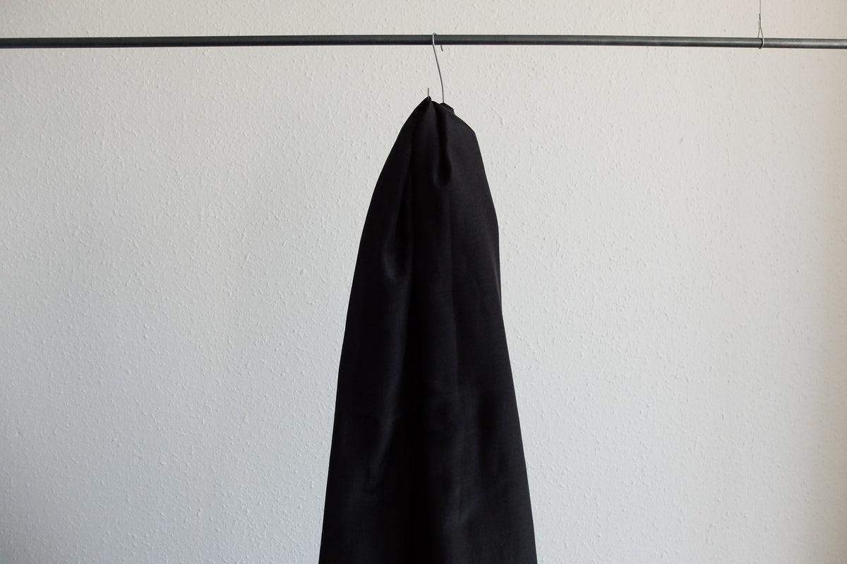 enrica cottonsilk scarf｜logwood-black