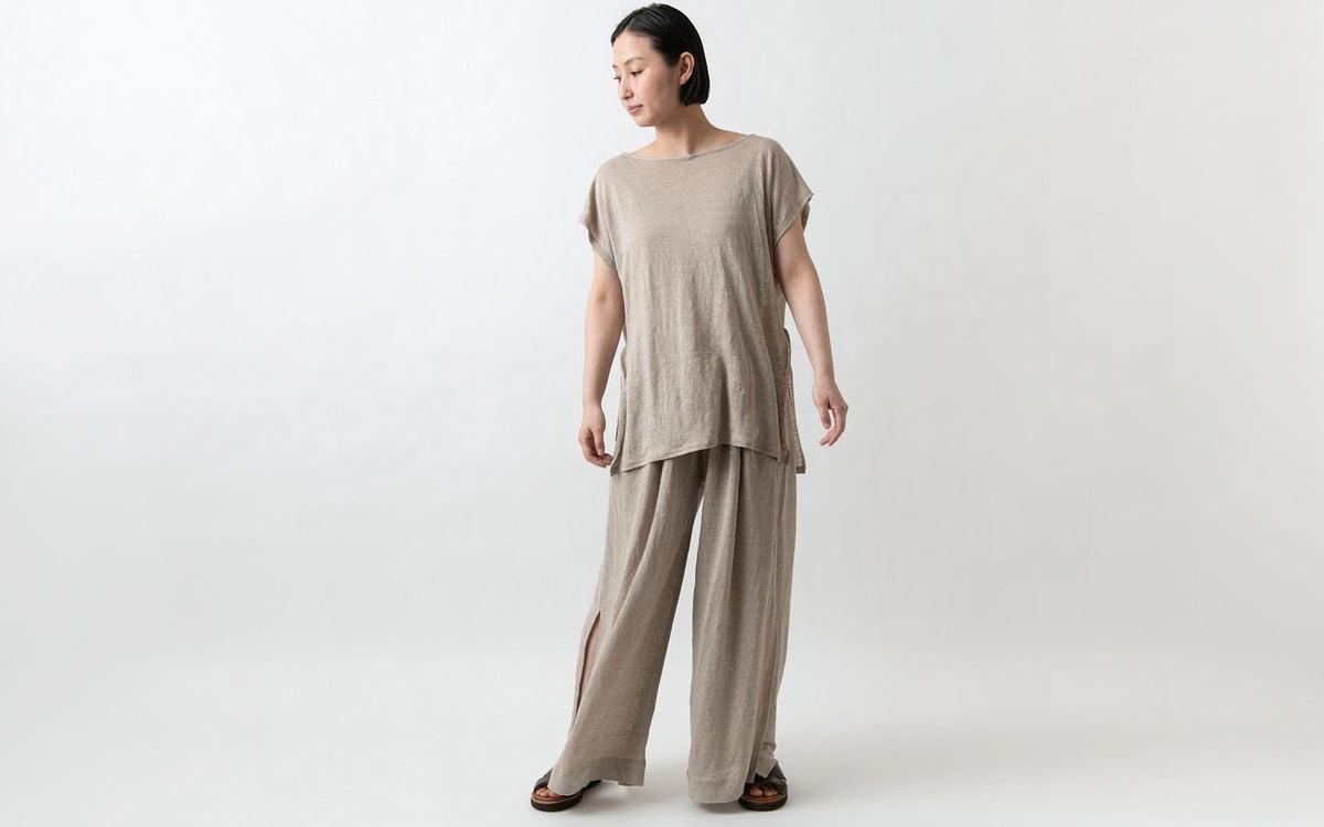 enrica linenknit cutsew｜black