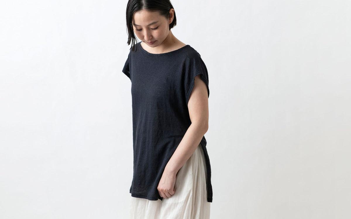 enrica linenknit cutsew｜black