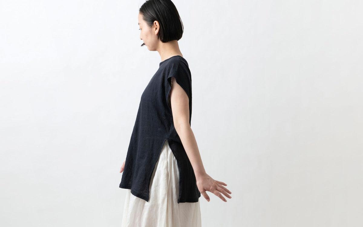 enrica linenknit cutsew｜black