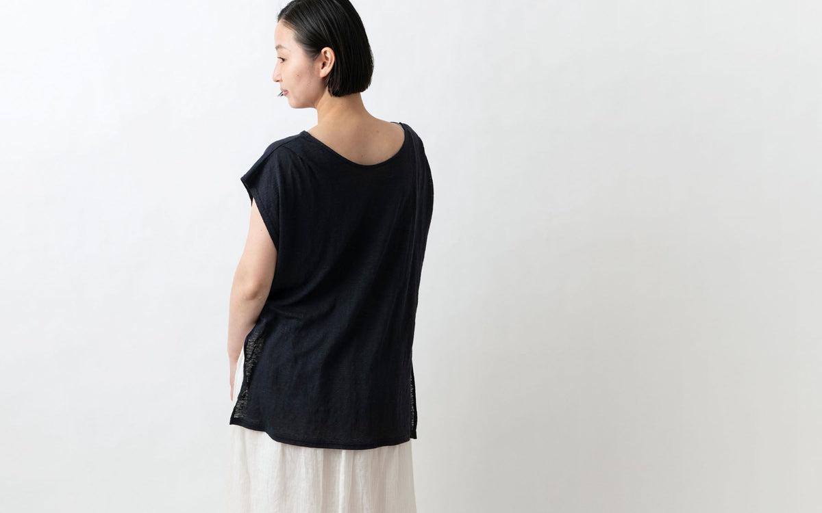 enrica linenknit cutsew｜black
