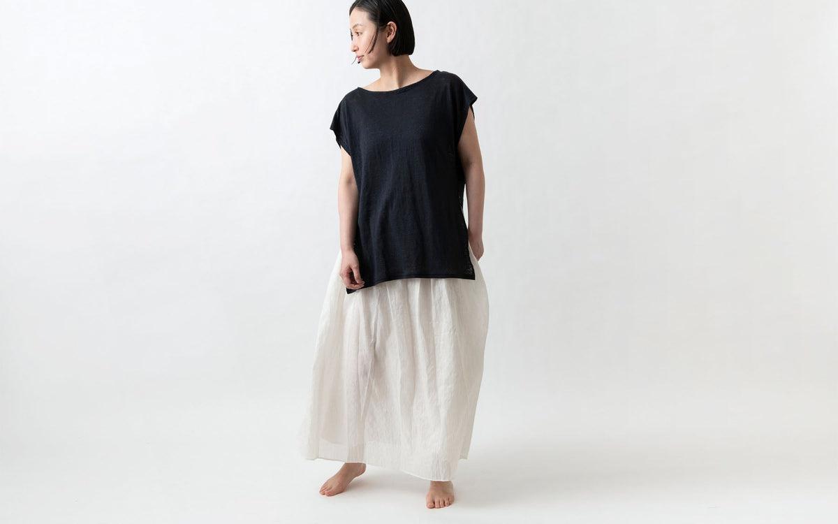 enrica linenknit cutsew｜black