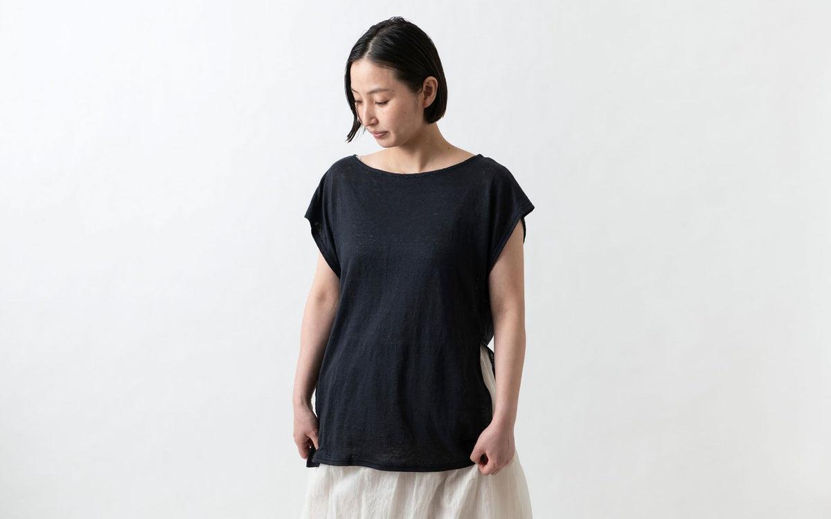 enrica linenknit cutsew｜black