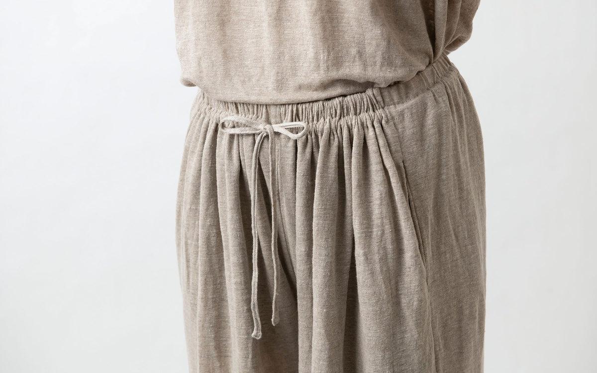enrica linenknit pants｜black