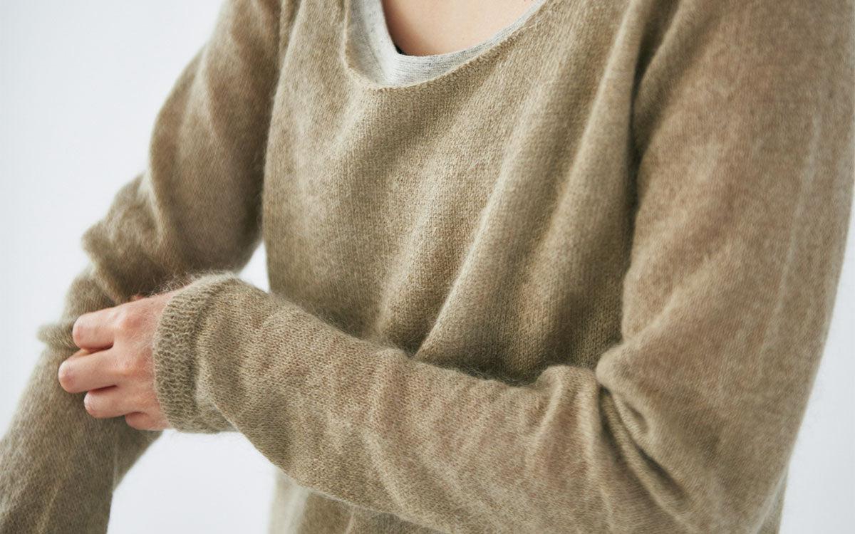 enrica mohair&silk knit｜khaki