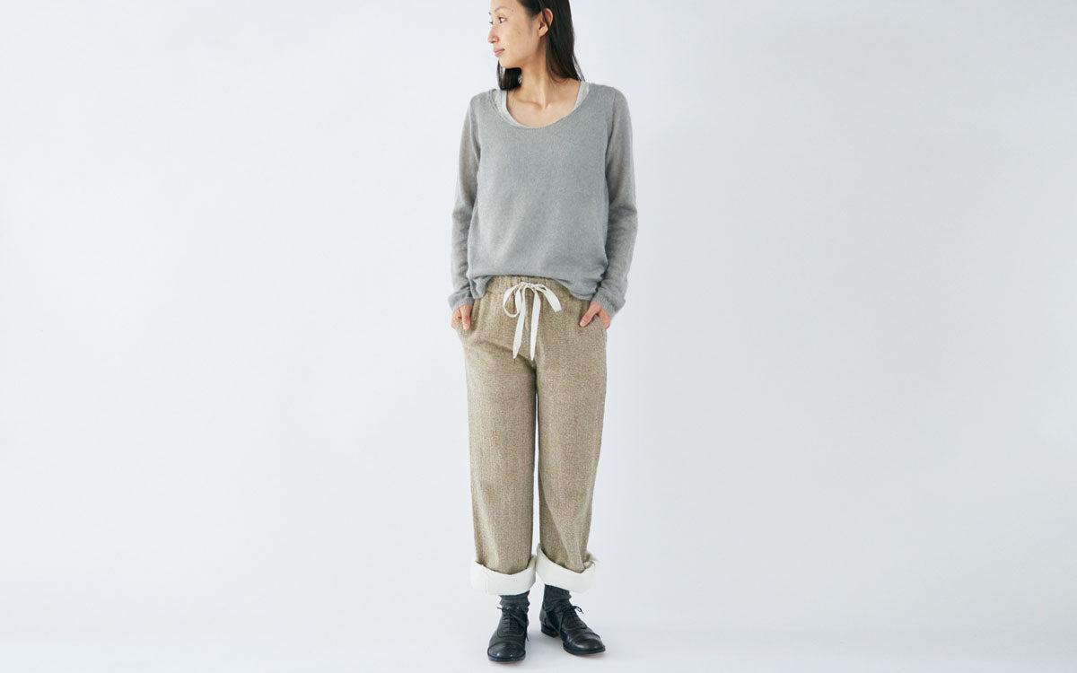 enrica mohair&silk knit｜khaki