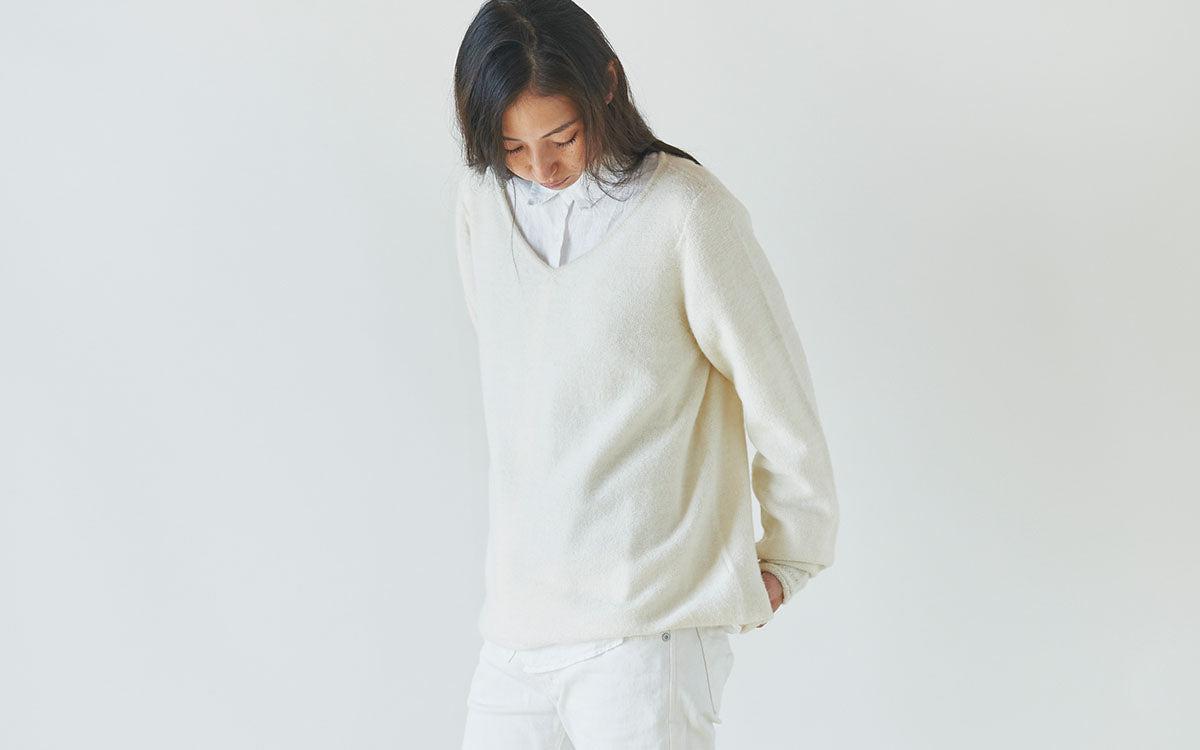 enrica mohair&silk knit｜khaki