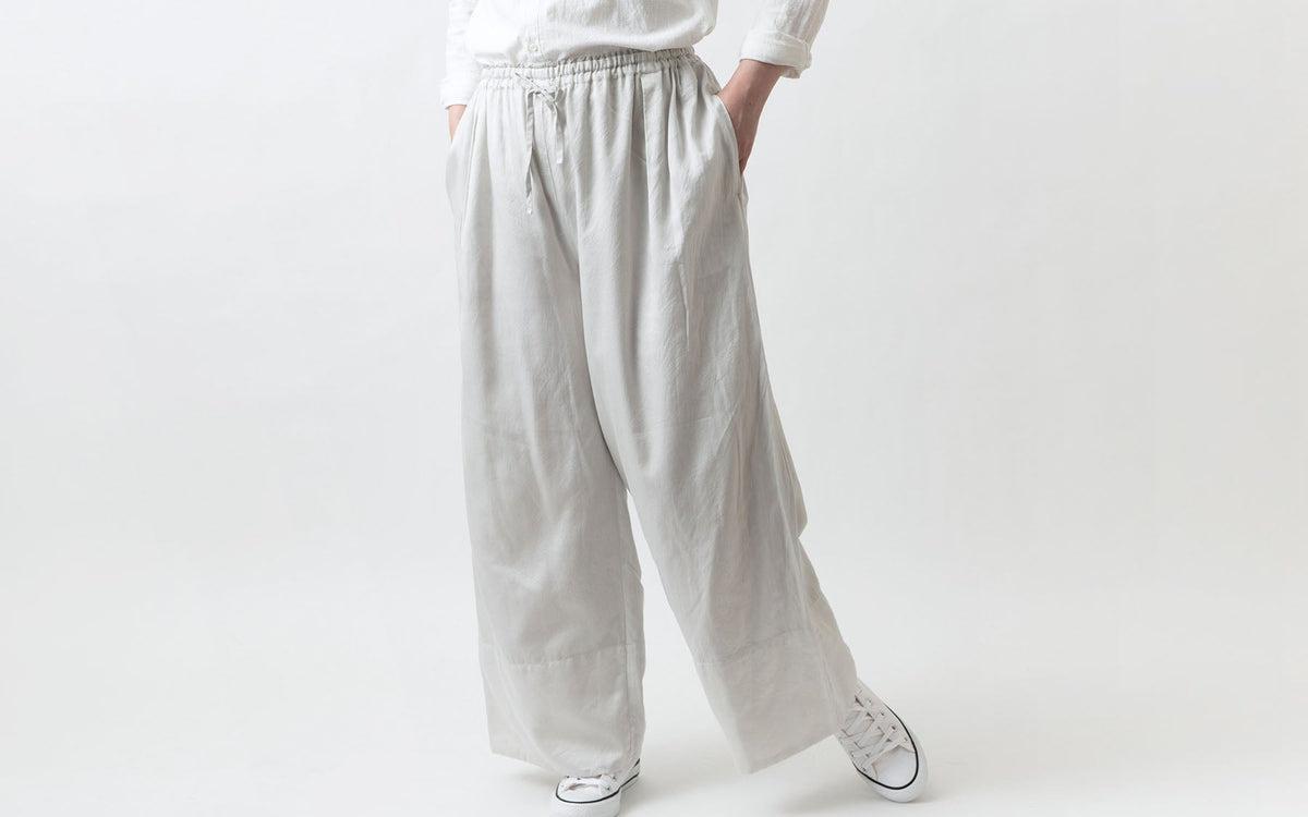 enrica pants lightgrey｜natural dye｜pants081