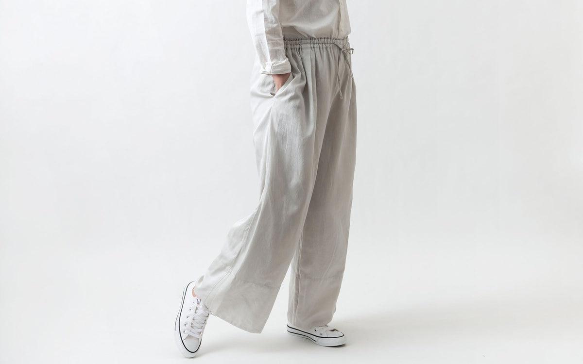 enrica pants lightgrey｜natural dye｜pants081