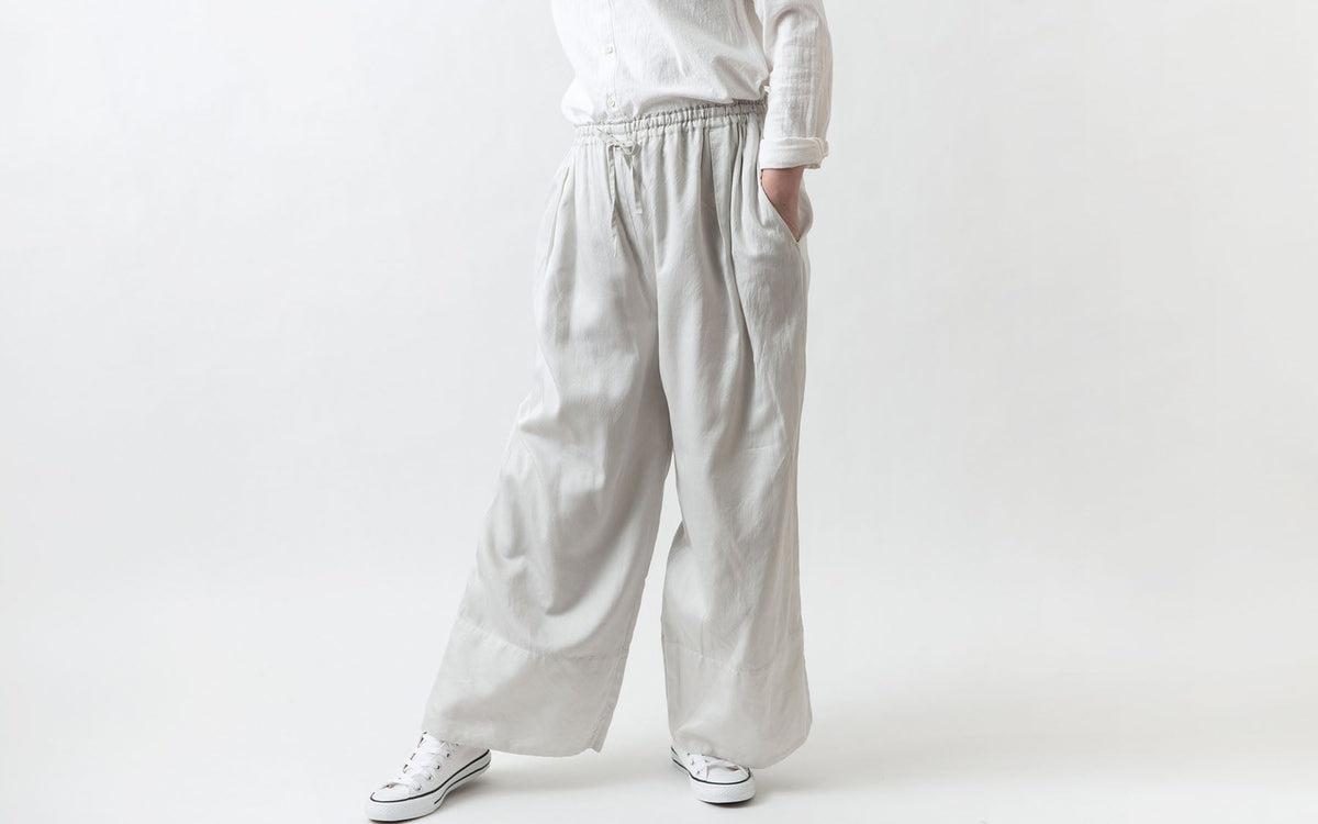 enrica pants lightgrey｜natural dye｜pants081