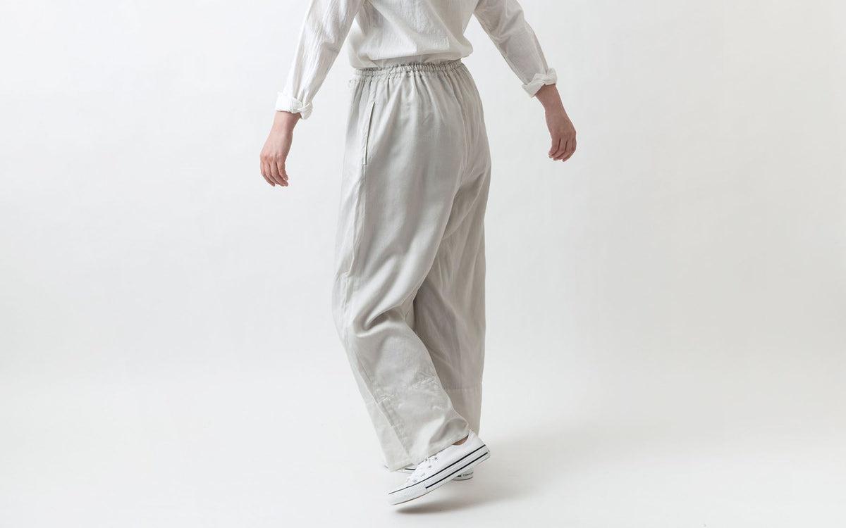 enrica pants lightgrey｜natural dye｜pants081