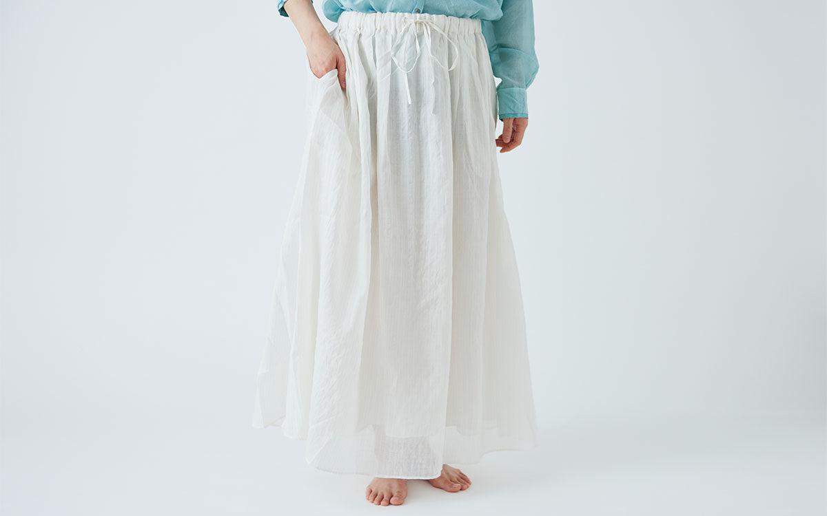 enrica skirt cottonsilk｜natural｜skirt014
