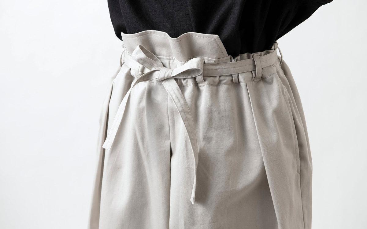 きるもの 袴パンツ｜コットンツイル｜ライトグレー｜unisex freesize