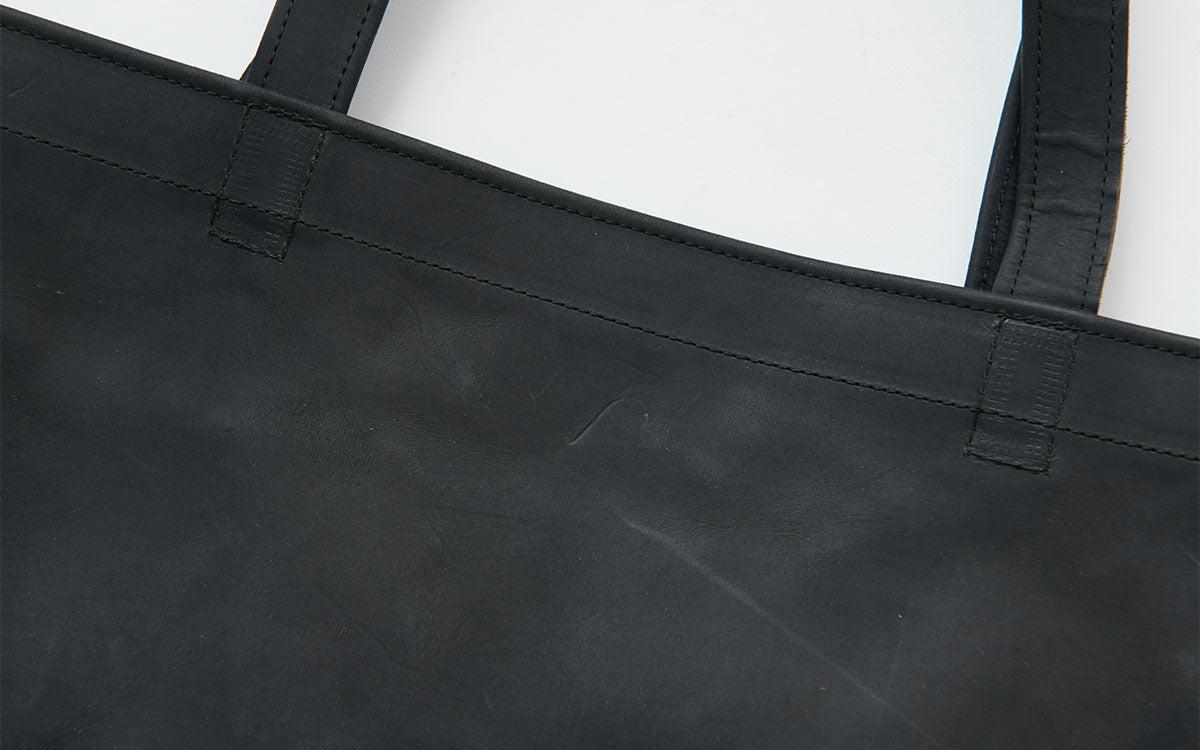 レザートートバッグ black ＜S タテ＞