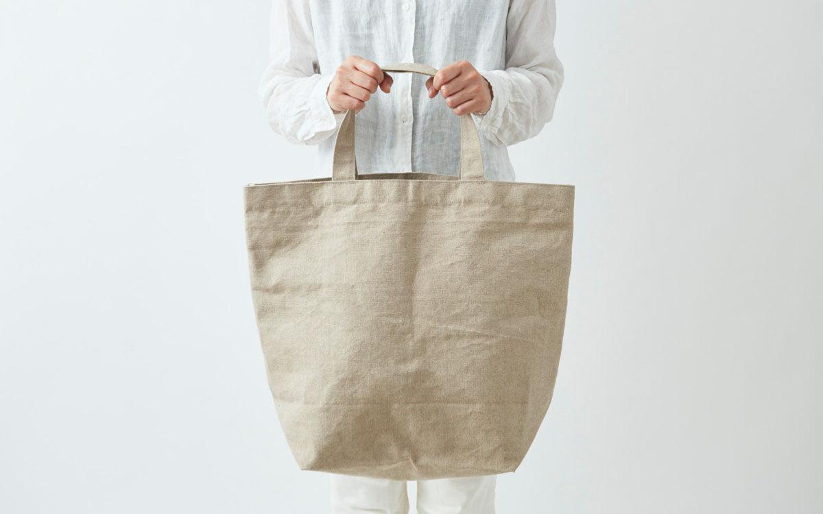 【受注製作】リネン帆布のトートバッグ ML