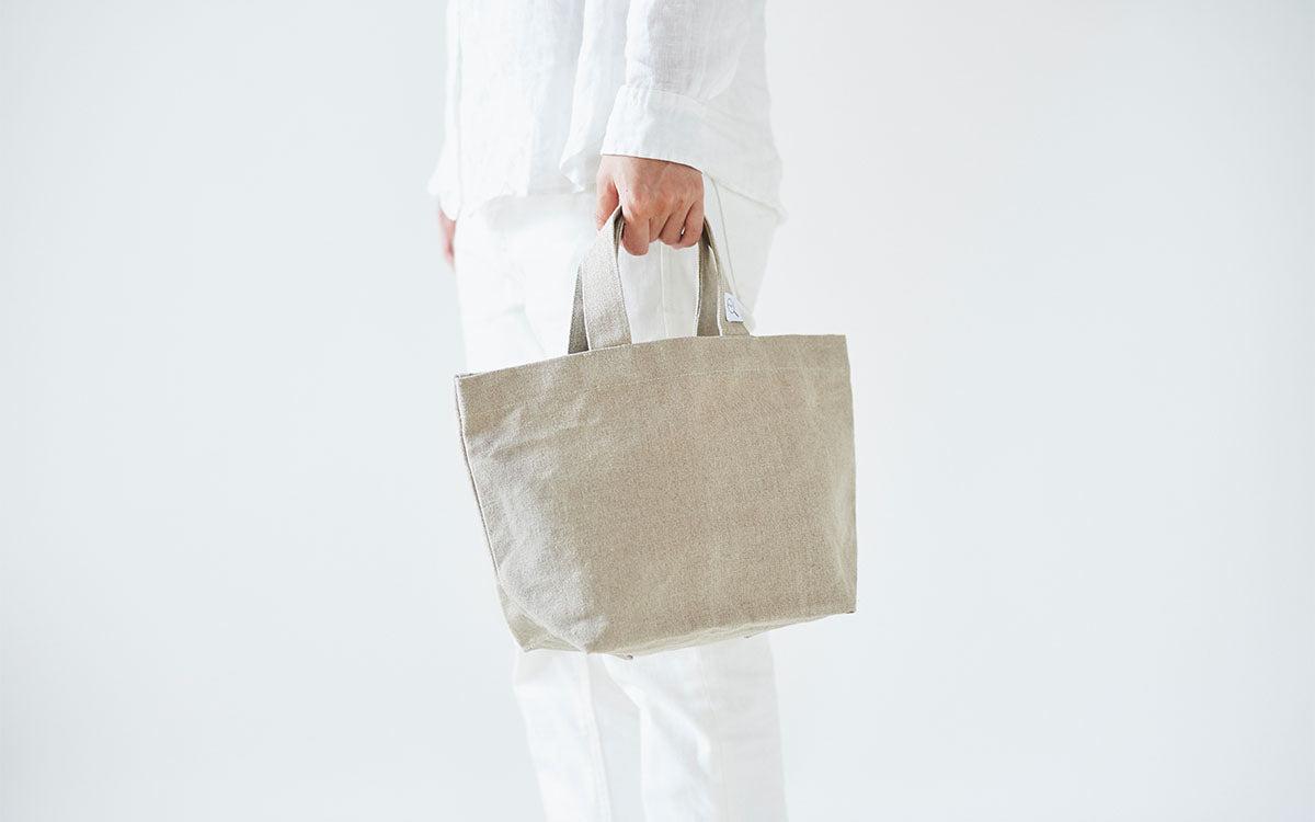 【受注製作】リネン帆布のトートバッグ S