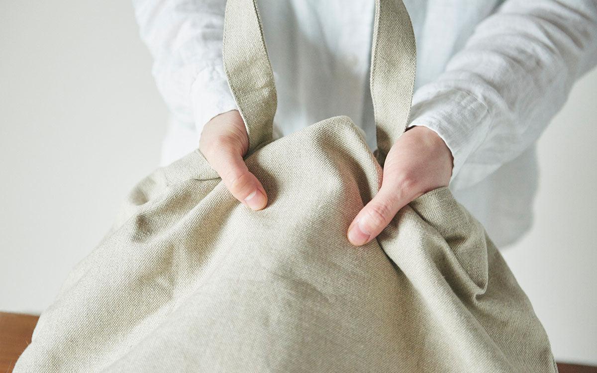 【受注製作】リネン帆布のトートバッグ S