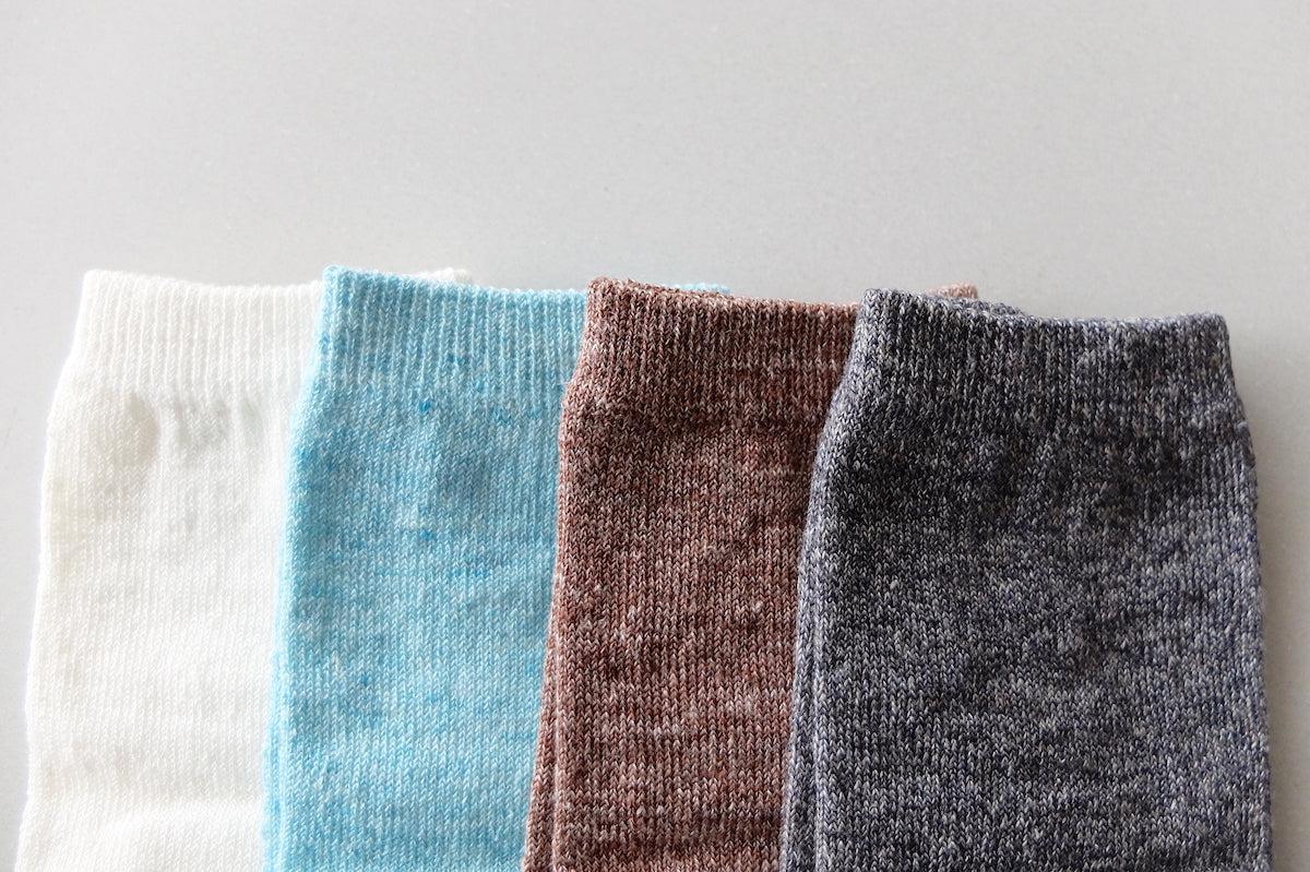 リネンキュプラ 5本指ソックス｜25-27cm｜オフホワイト