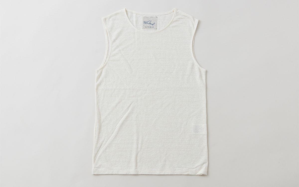 リネンコットンアンダーウェア ノースリーブ｜レディース｜ホワイト