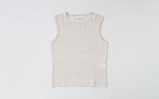リネンコットンアンダーウェア ノースリーブ｜レディース｜オフホワイト