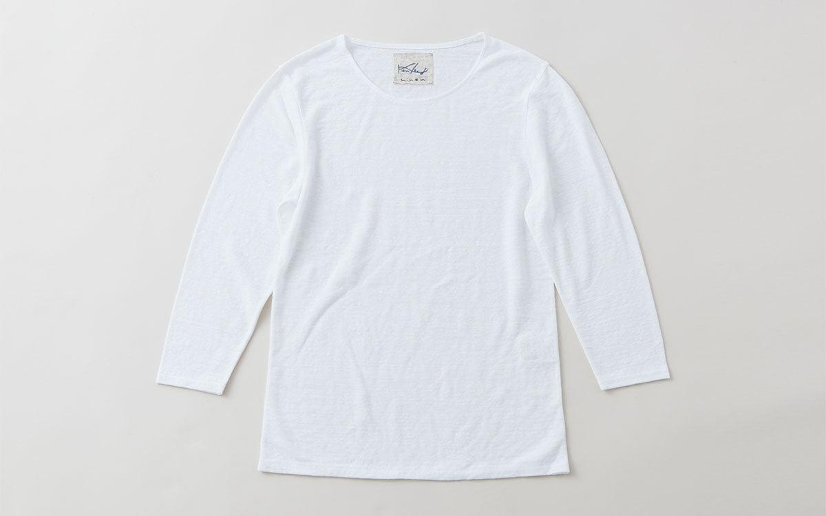 リネンコットンアンダーウェア7分袖｜レディース｜ホワイト