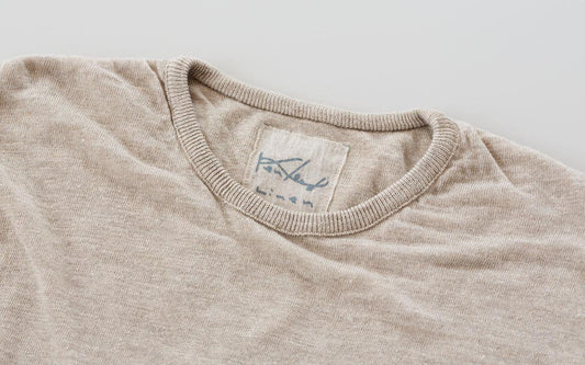 リネンニット 長袖二重プルオーバー｜メンズ｜ライトブルー