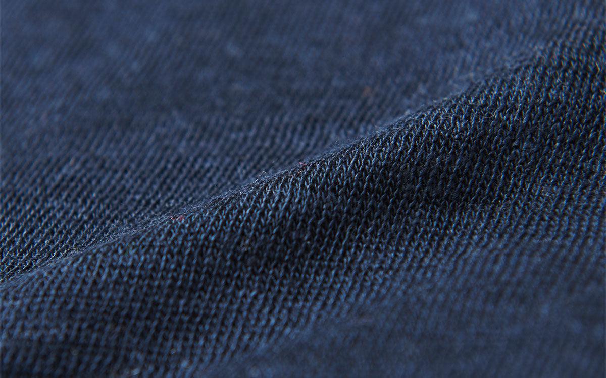 リネンニット 長袖二重プルオーバー｜レディース｜Dネイビー