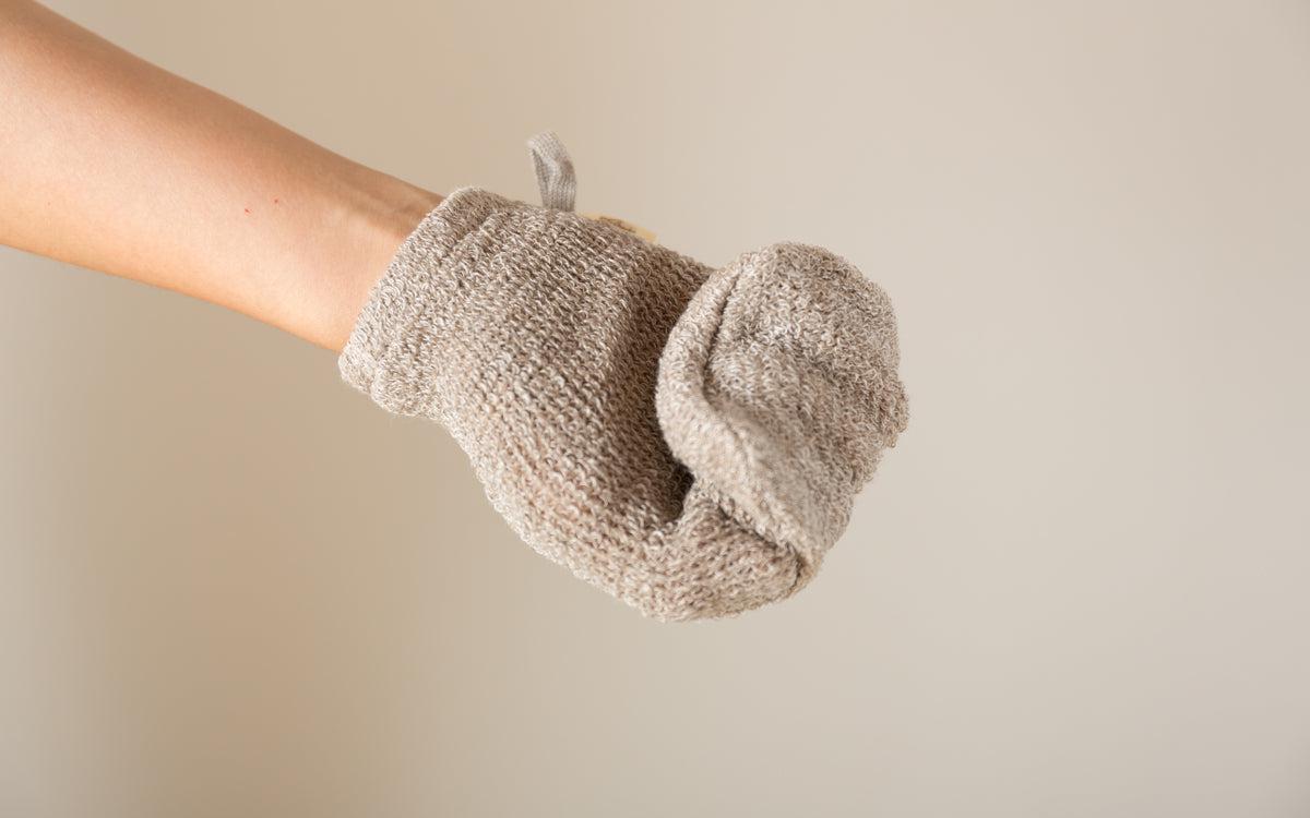 リネンニット バスミトン