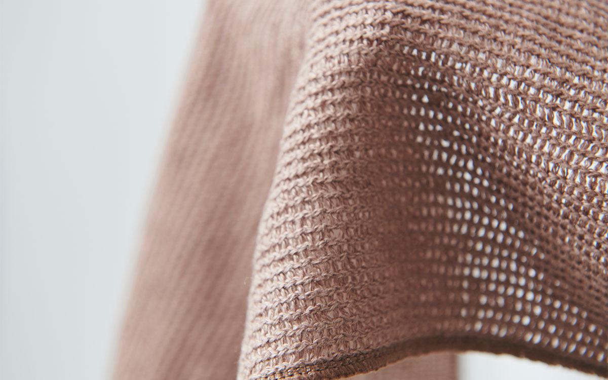 リネンニット メッシュタオル｜ホワイト