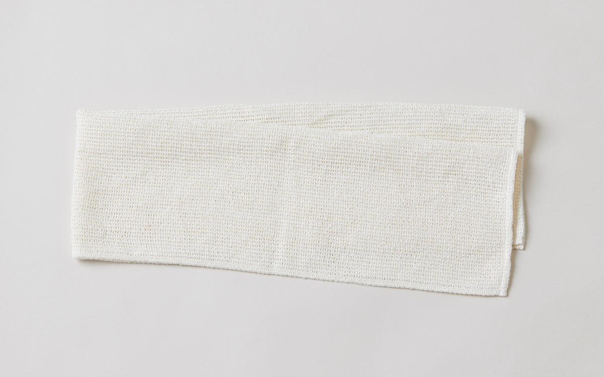 リネンニット メッシュタオル｜ホワイト