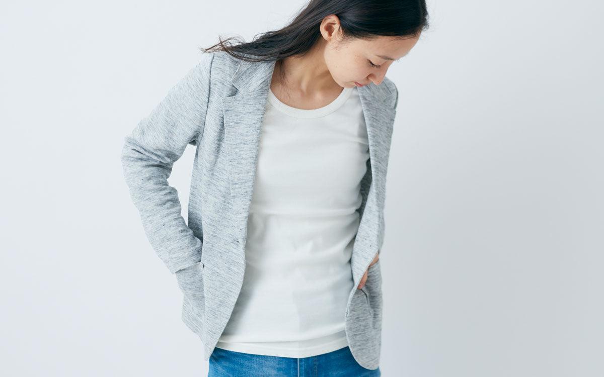 リネンニット ジャケット｜レディース｜ライトグレー