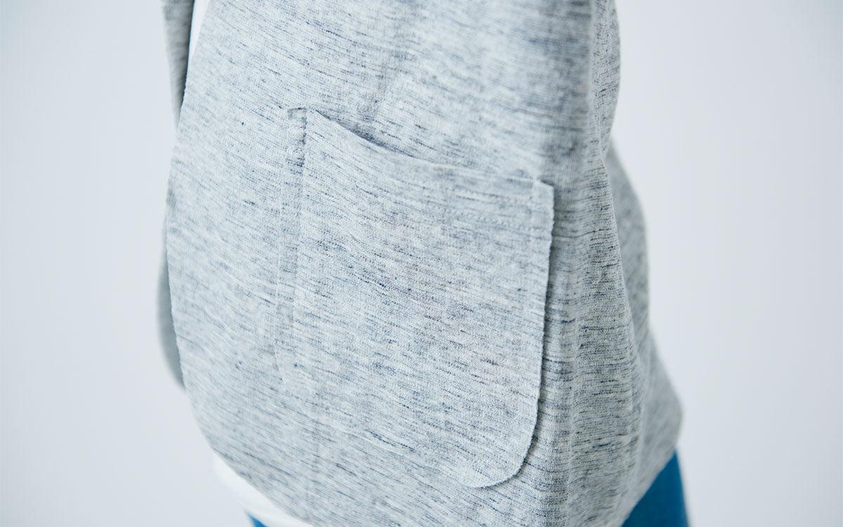 リネンニット ジャケット｜レディース｜ライトグレー