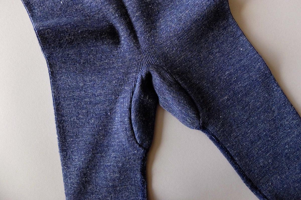 リネンニットレギンス マチ付き｜TOPダークネイビー｜2 size