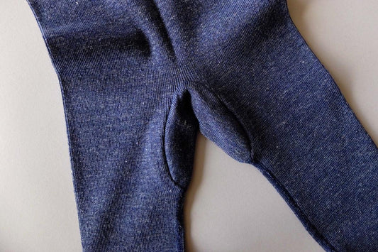 リネンニットレギンス マチ付き|ブラック|2 size