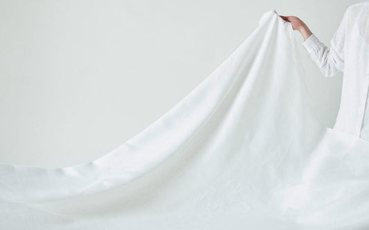 リネンのフラットシーツ 平織・生成り・中厚