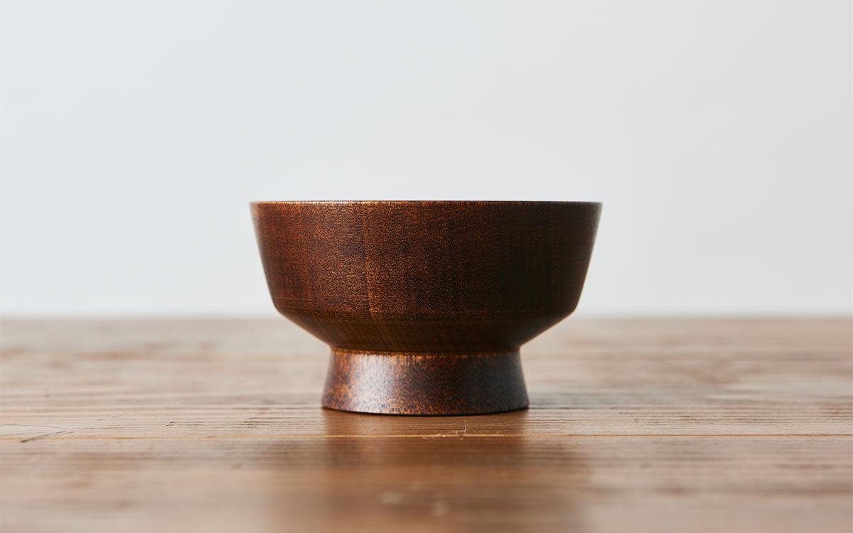 ろくろ挽きの飯椀 ミズメザクラ｜拭き漆（生漆）