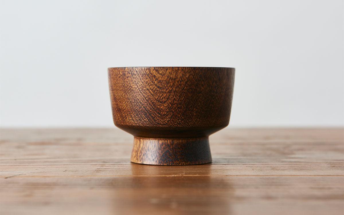 ろくろ挽きの汁椀 ミズメザクラ｜拭き漆（生漆）