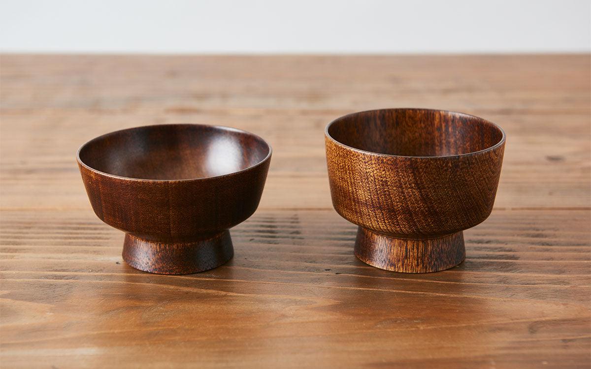 ろくろ挽きの汁椀 ミズメザクラ｜拭き漆（生漆）