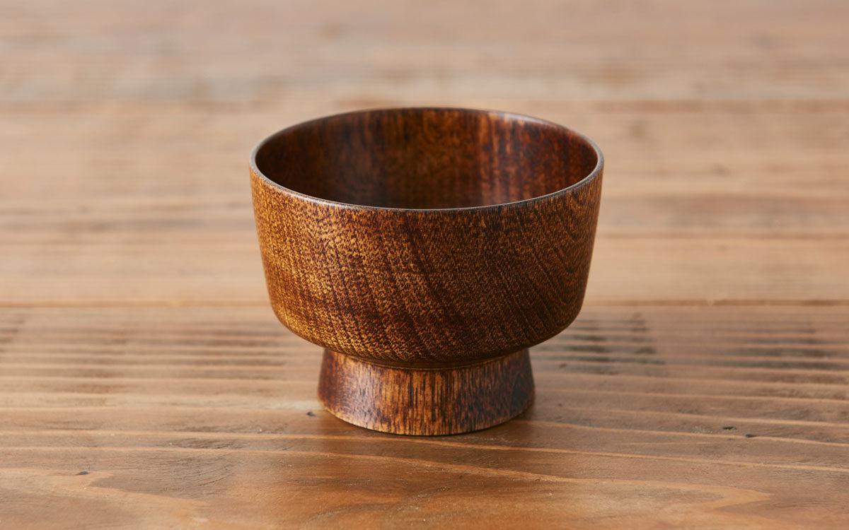 ろくろ挽きの汁椀 ミズメザクラ｜拭き漆（生漆）