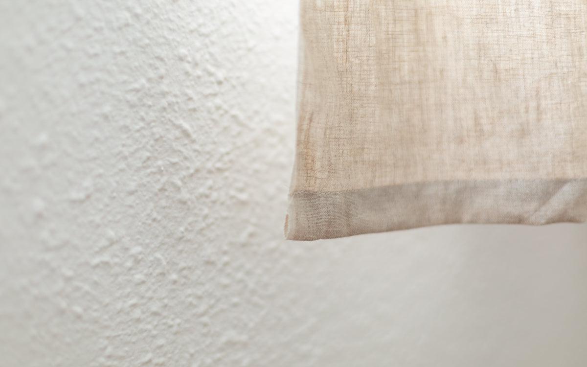 【サイズオーダー】オーガニックリネンのシンプル吊りカーテン 