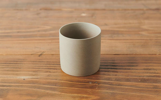 タンブラー 円柱 白練 焼締め