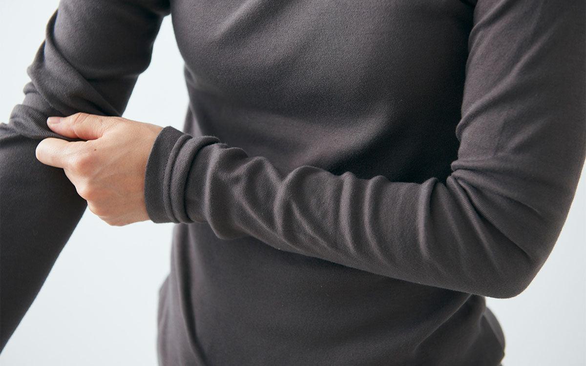 yohaku 5本針長袖カットソー｜ホワイト｜レディース