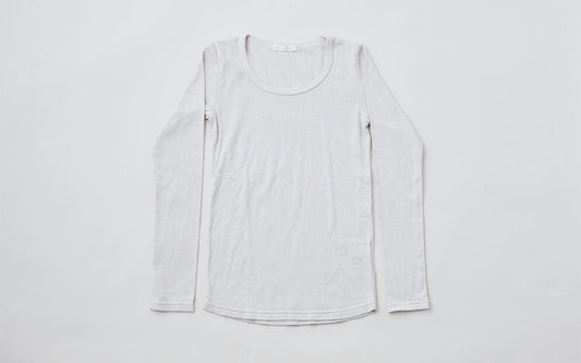 yohaku 5本針長袖カットソー|ライトグレー|レディース