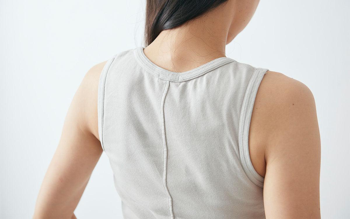 yohaku 5本針タンクトップ｜ホワイト｜レディース