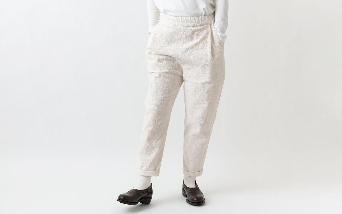 yohaku 備後節織パンツ｜生成り｜unisex3size