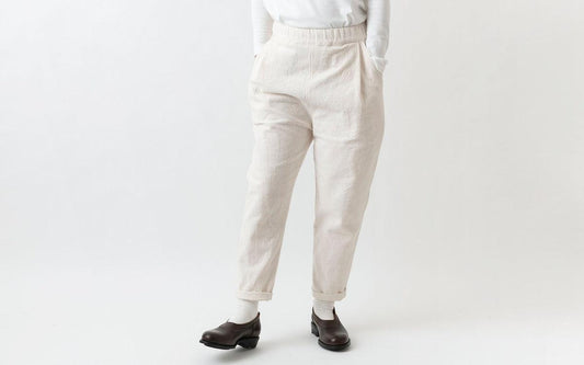 yohaku 備後節織パンツ｜生成り｜unisex3size