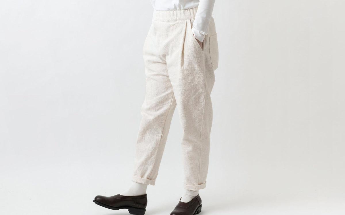 yohaku 備後節織パンツ｜生成り｜unisex3size