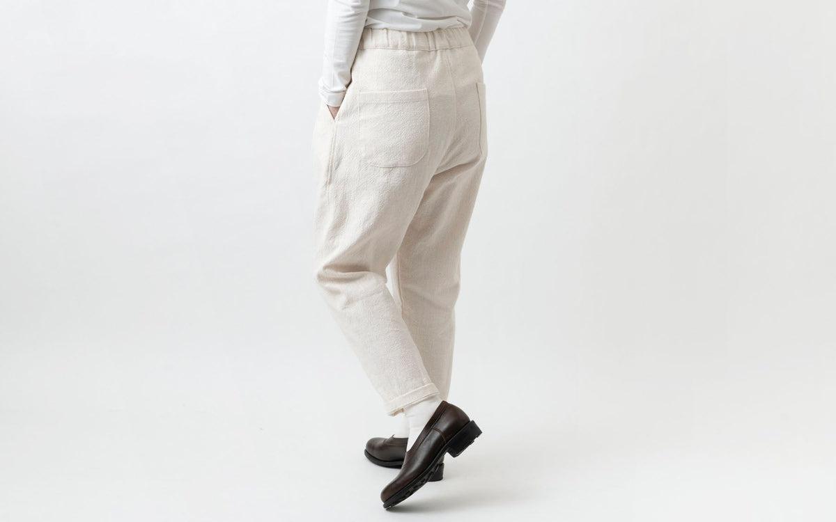 yohaku 備後節織パンツ｜生成り｜unisex3size